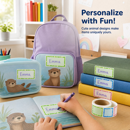 School name stickers - school,