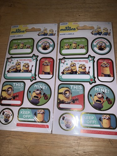Minions name labels stickers - labels,