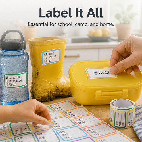 Waterproof name stickers for - waterproof,